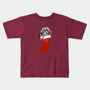 Trash Panda Christmas Stocking (no glow) Kids T-Shirt